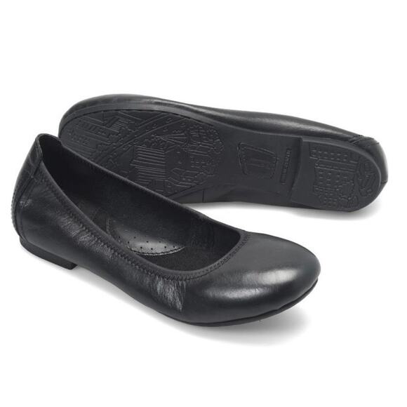 NIB Born Julianne 8M Black Leather Ballet Flats - Picture 1 of 11